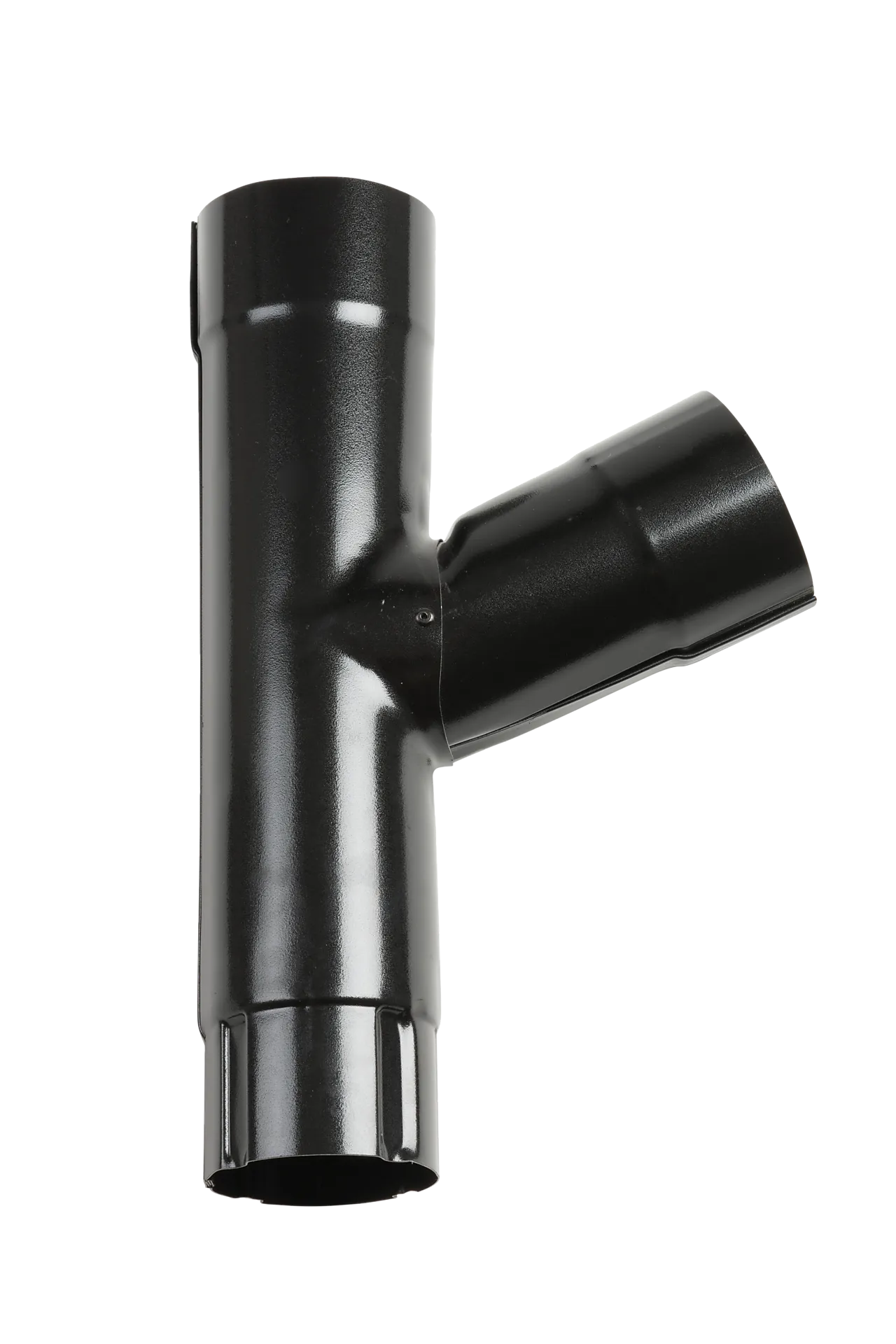 Grenrør stål Ø75/75 mm sort