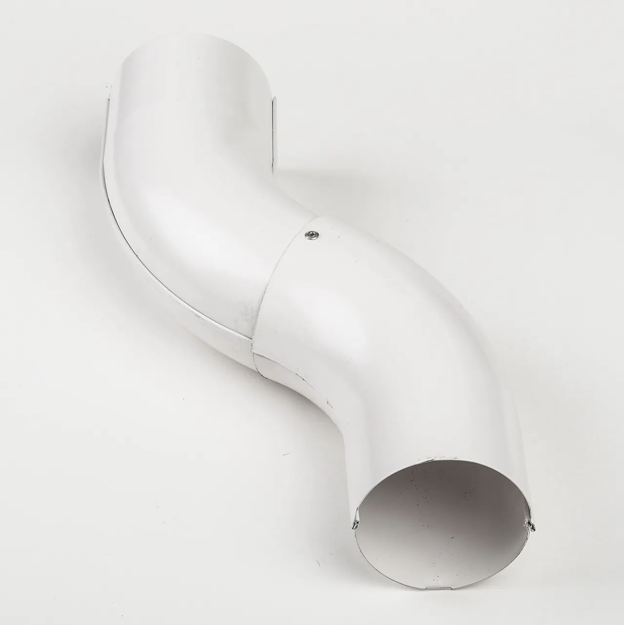 Sokkelbend stål 75mm hvit isola takrenne Sokkelbend stål 75mm hvit isola takrenne