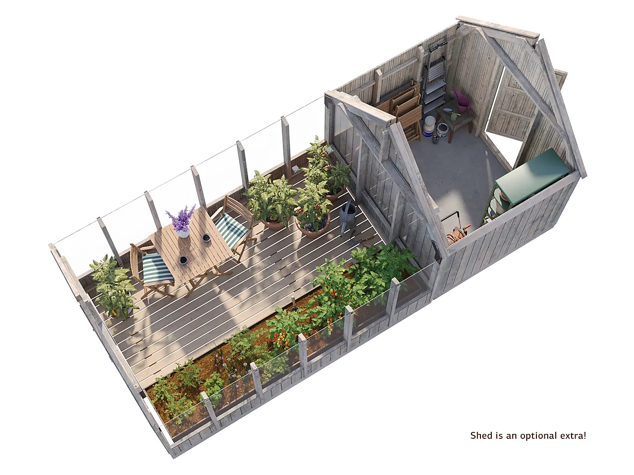 Drivhus Emilia glass tre 8,2 m² null - null - 2 - Miniatyr