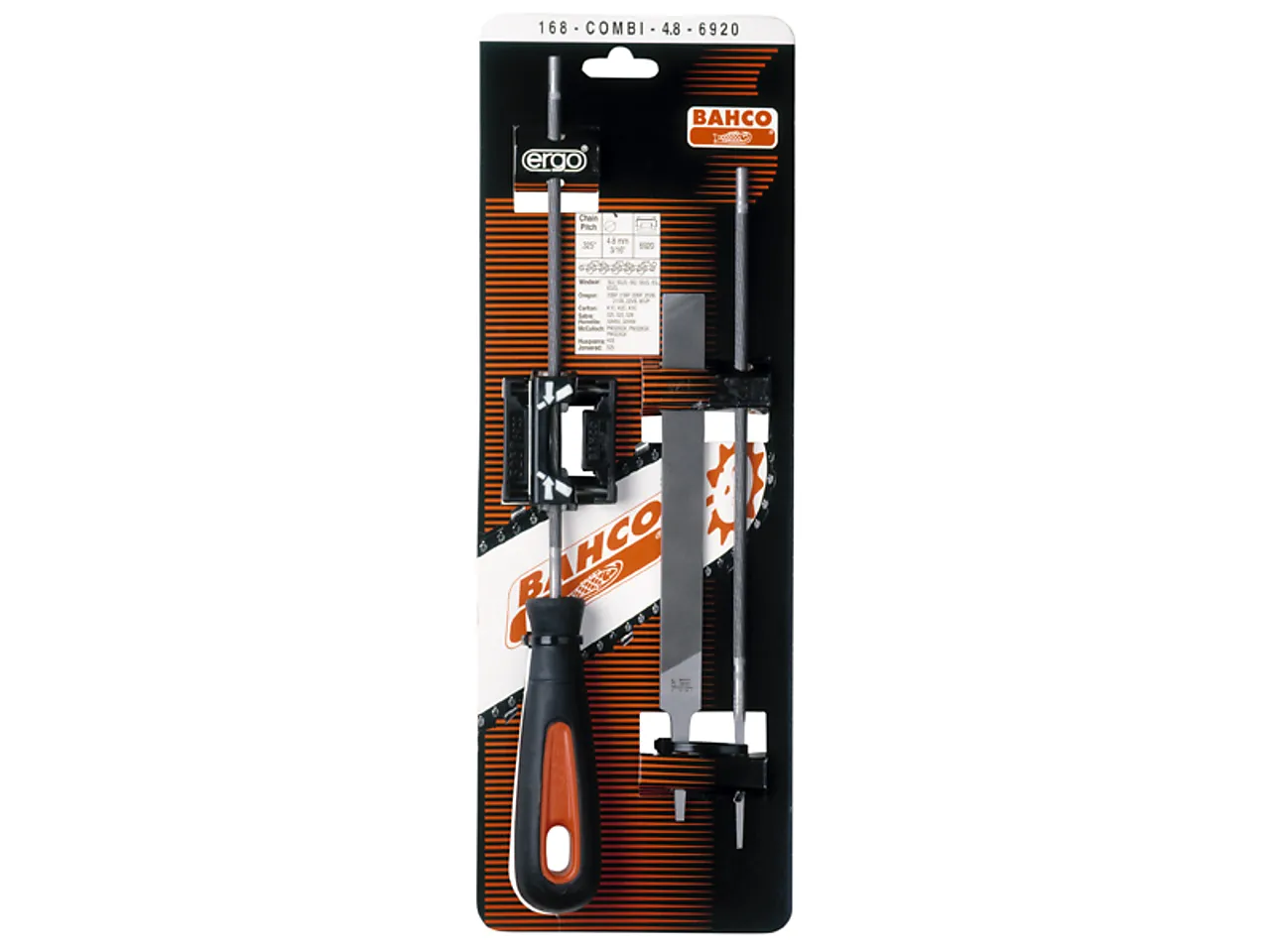 Sagkjedefilsett 3 168fm 4.0 bahco 168-combi-4.0-6922 ergo