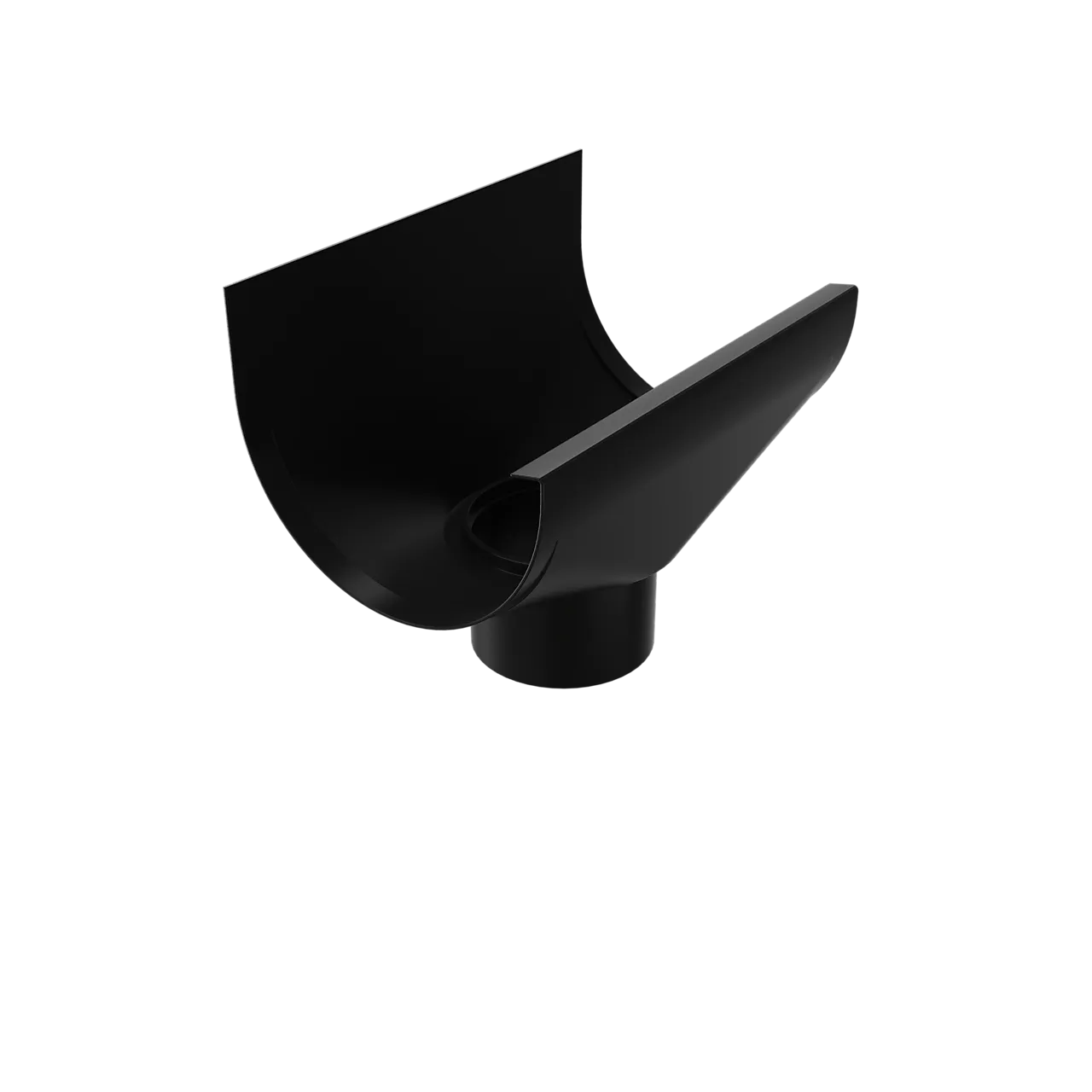 Trakt til takrenne T120 mm rett sort Trakt til takrenne T120 mm rett sort