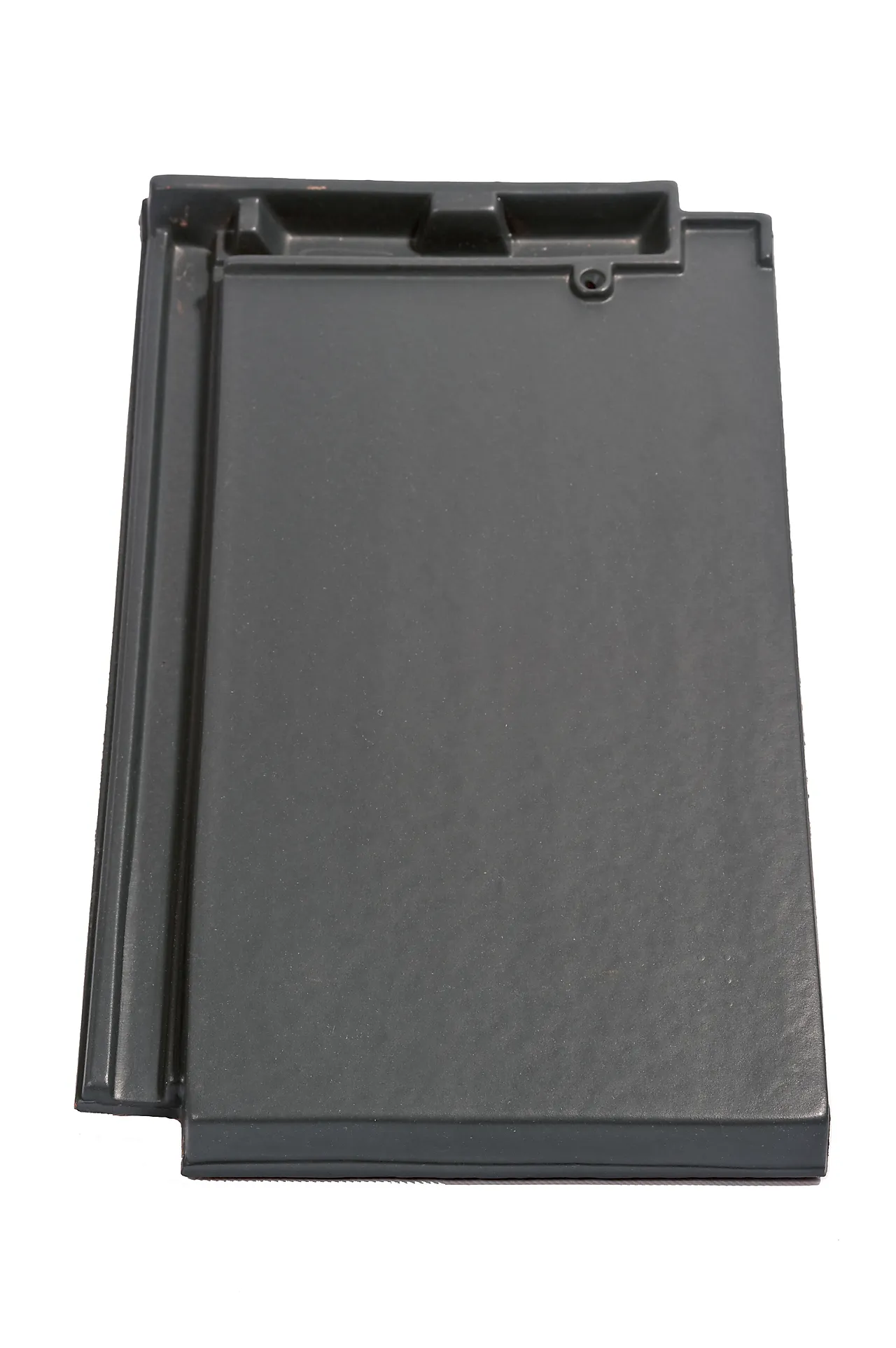 Taktegl domino antrasitt engobert skarpnes nuance null - Normalstein - 2 - Miniatyr