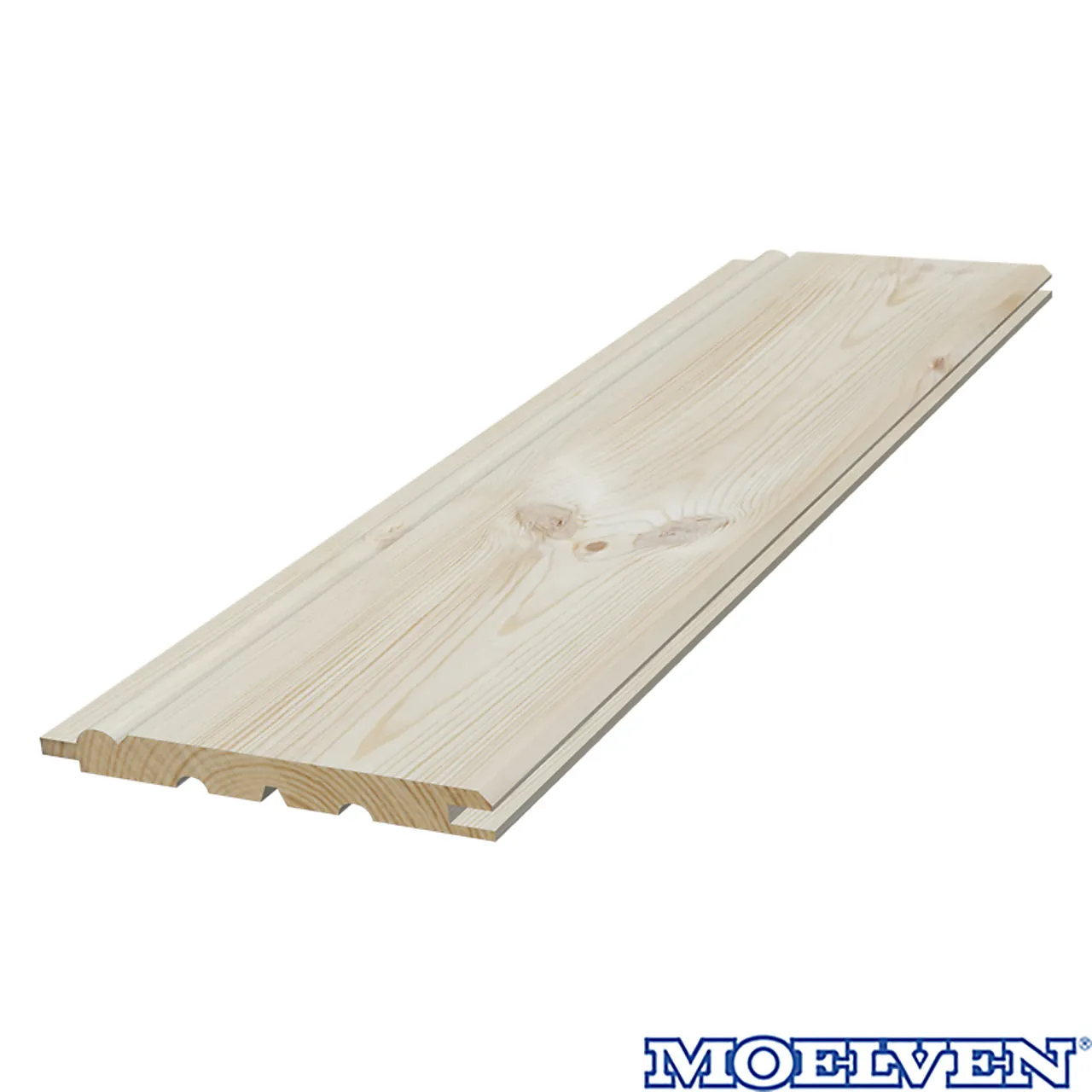 Perlestaffpanel natur 14x95 mm ubehandlet furu null - null - 3 - Miniatyr