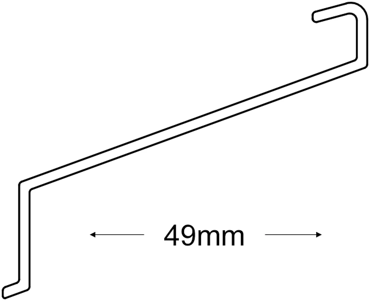 Vannbordbeslag alu 5370 5,00 hvit d-mål:49mm. 100 m/pk null - null - 2 - Miniatyr