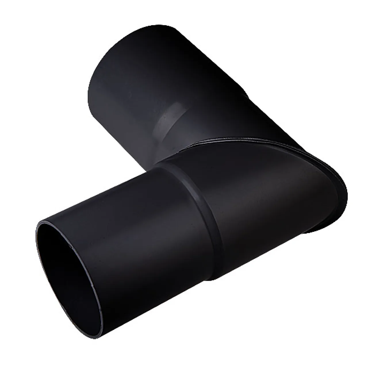 Knerør 90 grader 75 mm sort