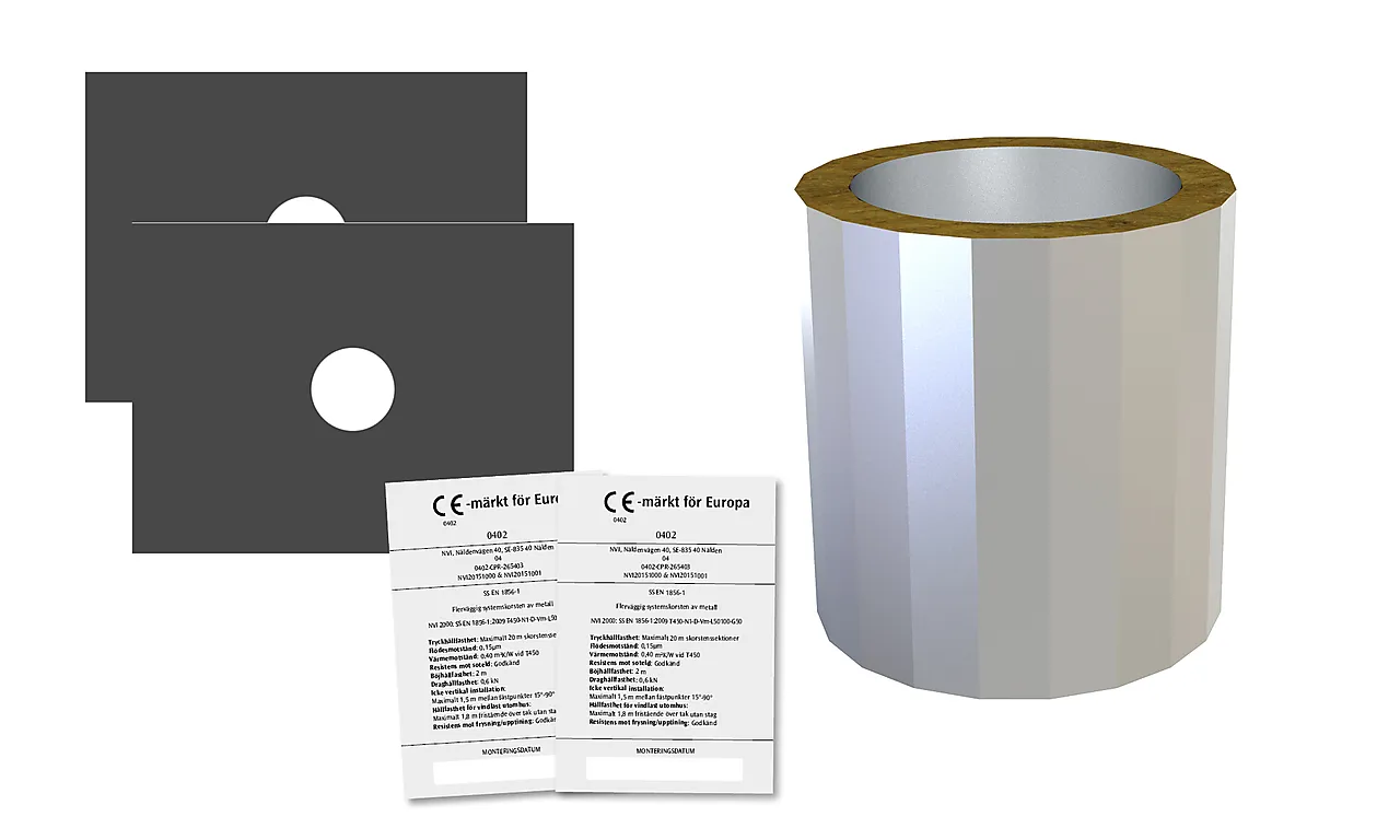 Installationssats combi stålpipe Installationssats combi stålpipe