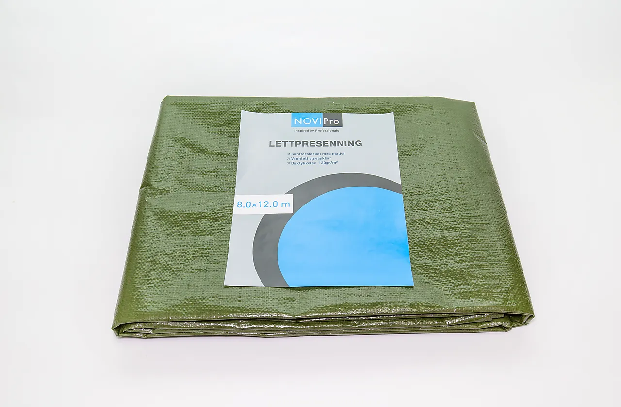 Presenning grønn 8x12 meter 130 gr