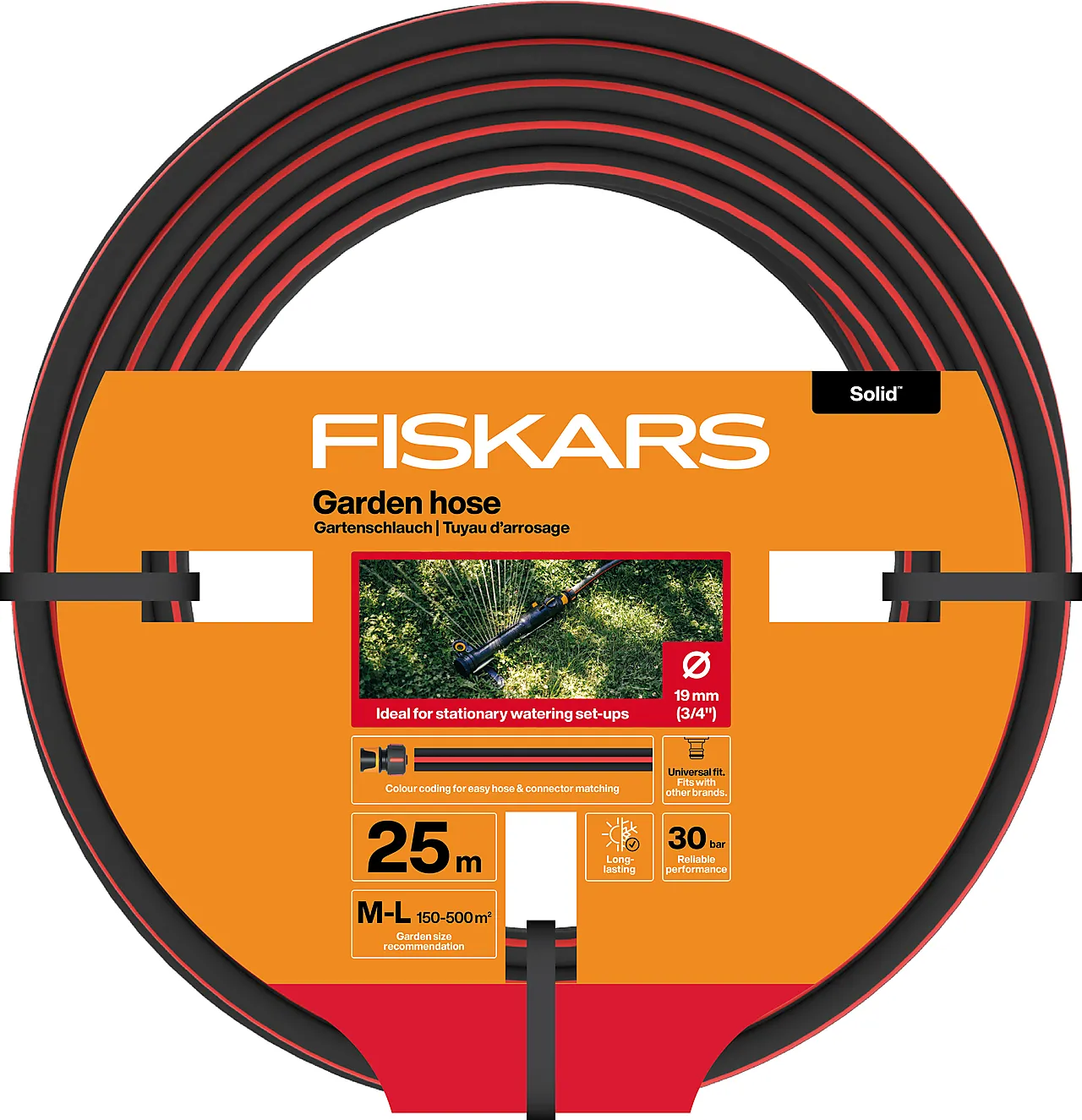 Fiskars solid vannslange 19 mm 25 m null - null - 2 - Miniatyr