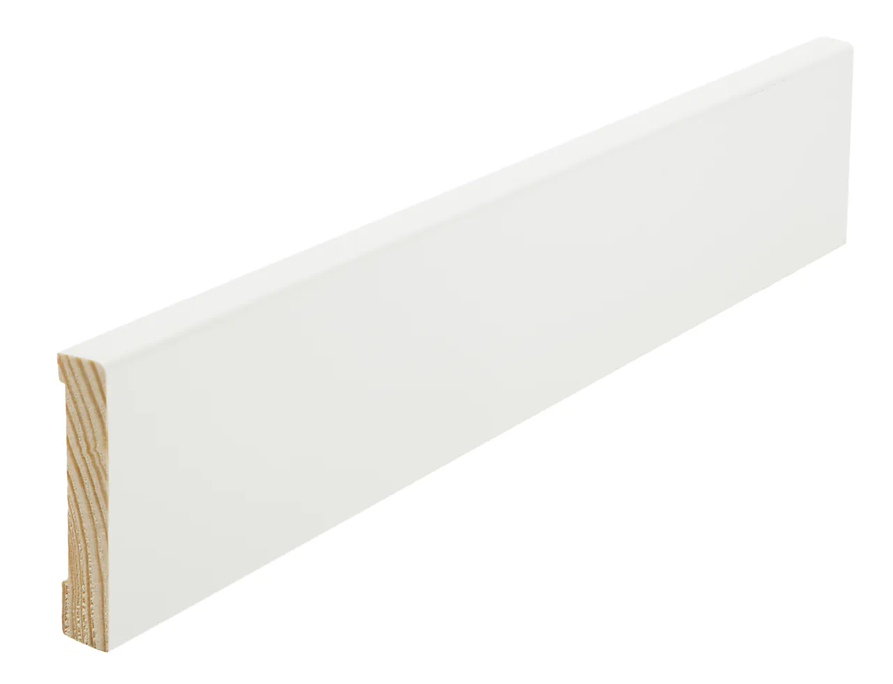 Gulvlist furu rund klassisk hvit S0500-N 12x58x4400 mm null - null - 3 - Miniatyr