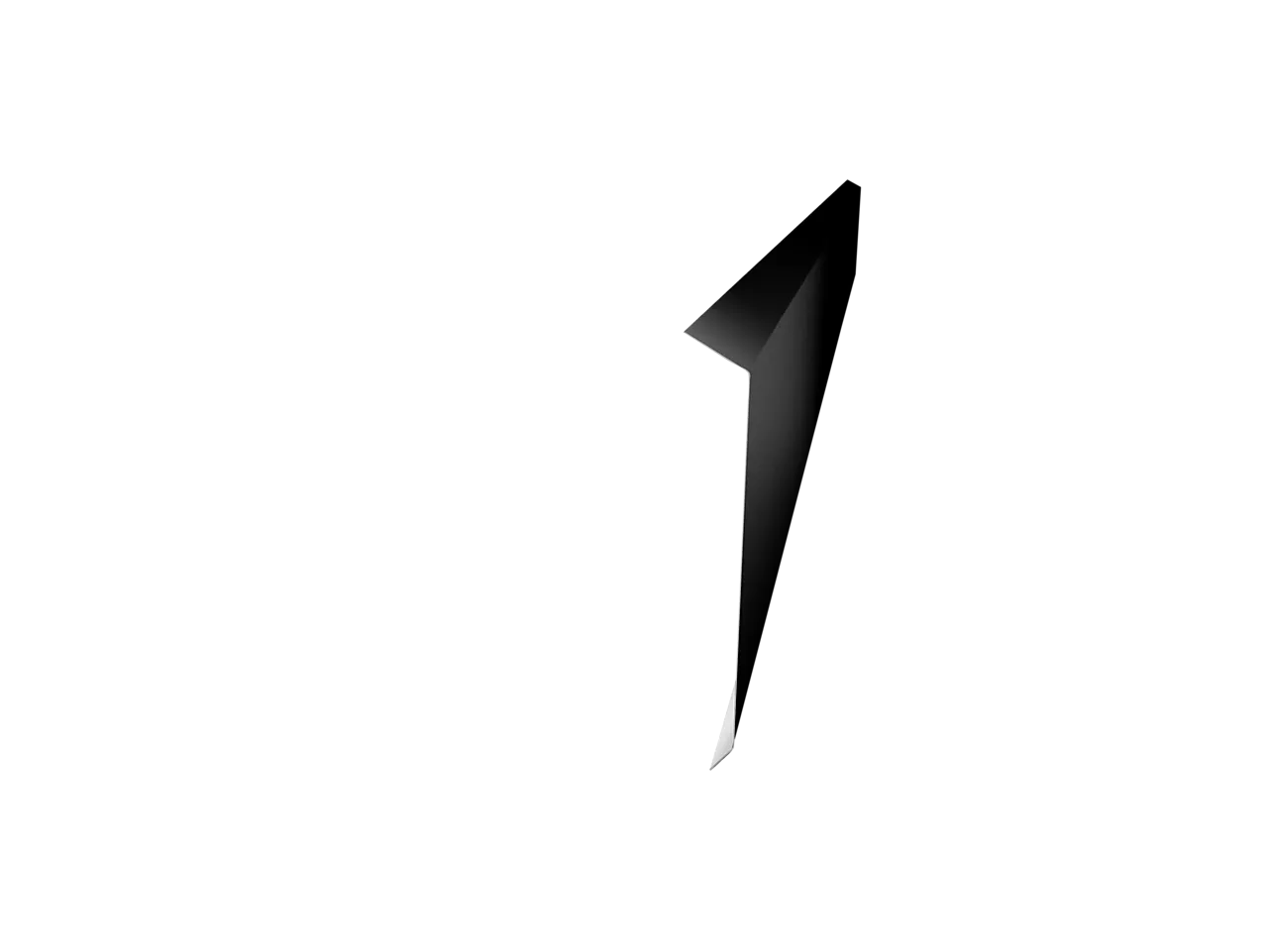 Takfotbeslag L-tak sort 170 mm null - null - 2 - Miniatyr