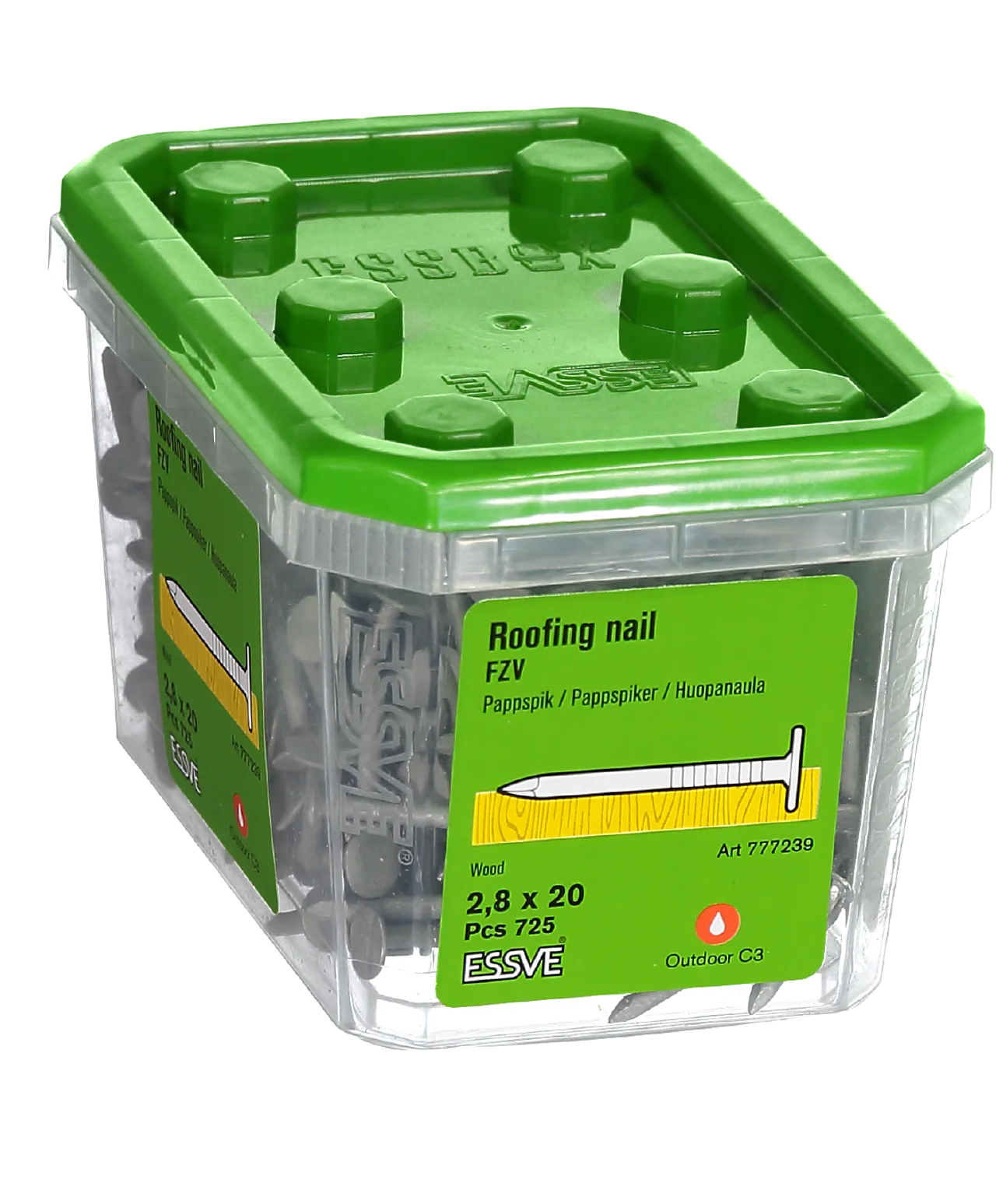 Pappspiker 2,8x20 fzv -725 varmforsinket stål null - null - 2 - Miniatyr