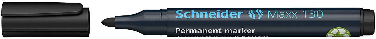 Merkepenn 130 permanent sort 1-3 mm