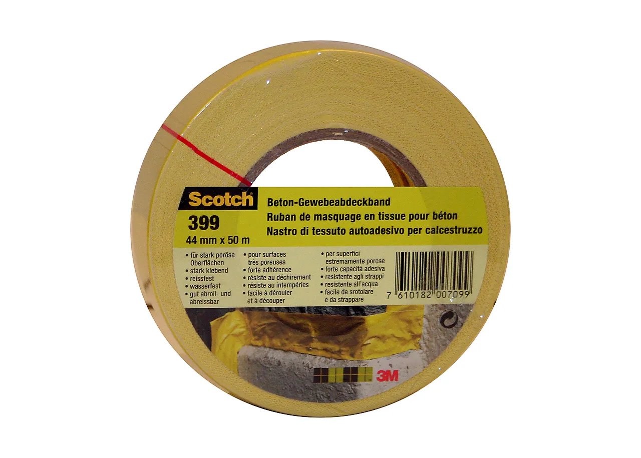 Lerretstape 44 mm x 50 m gul