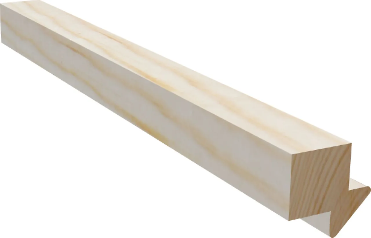 Hjørstelist f/panelvegg M43 GK2400 27x30 mm ubehandlet furu null - null - 2 - Miniatyr