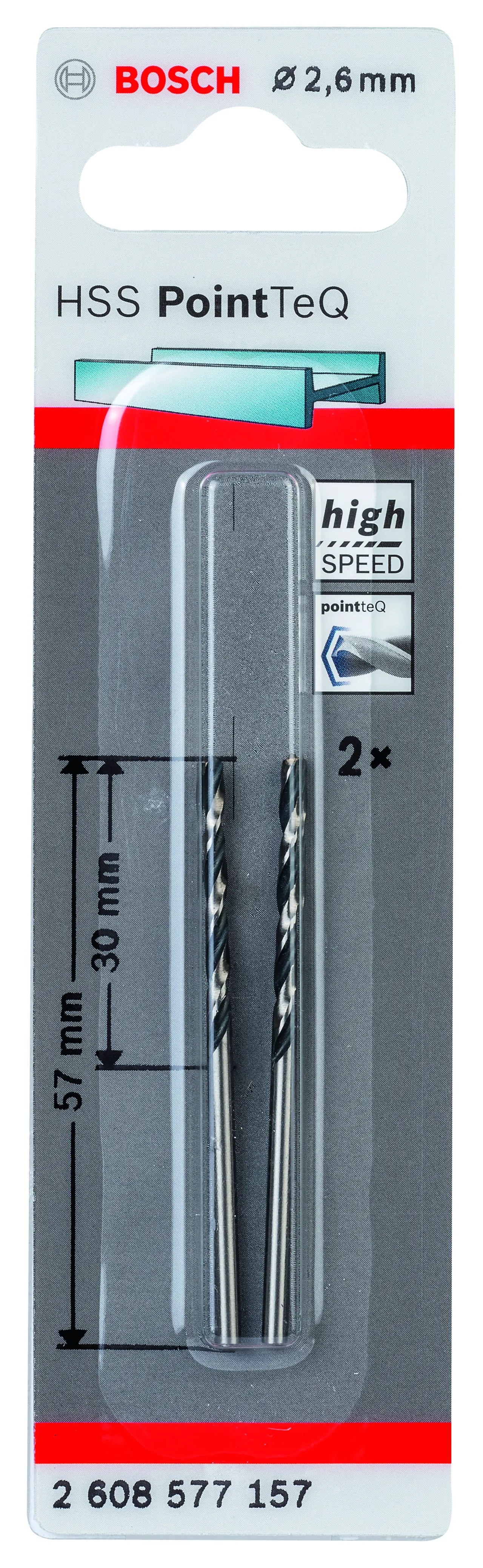 Metallbor pointtec hss-r 2,6mm a2 a2 bosch n40