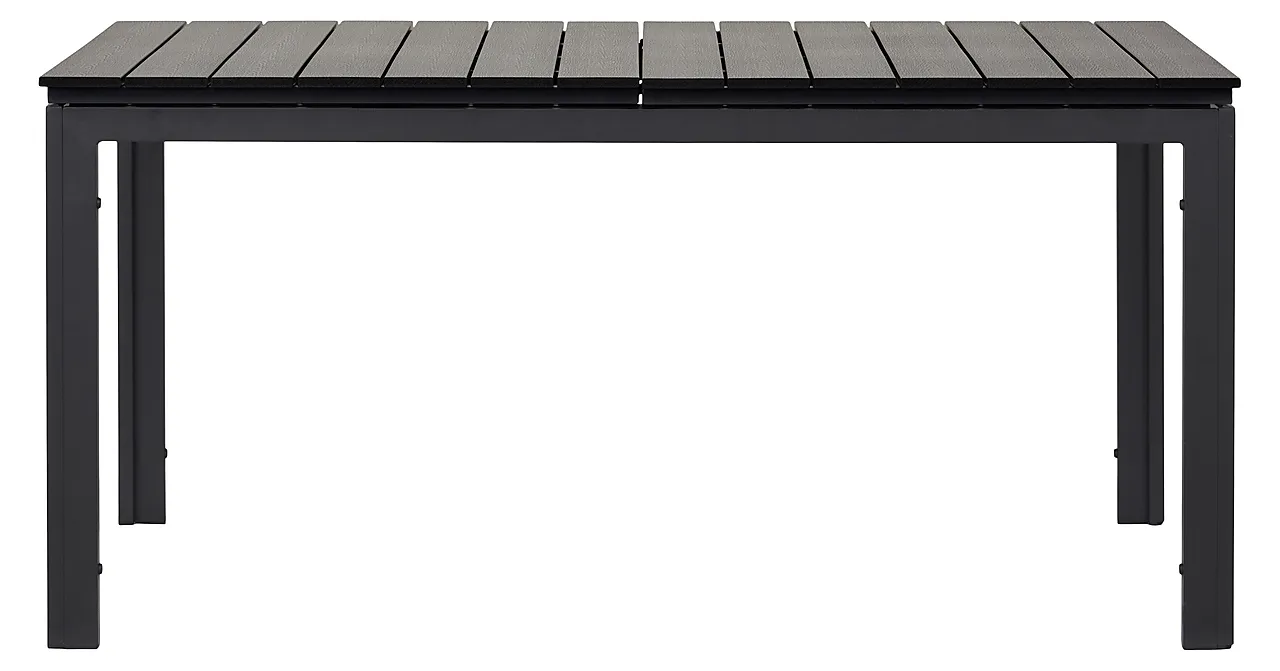 Hagebord sort 160/206x95 cm