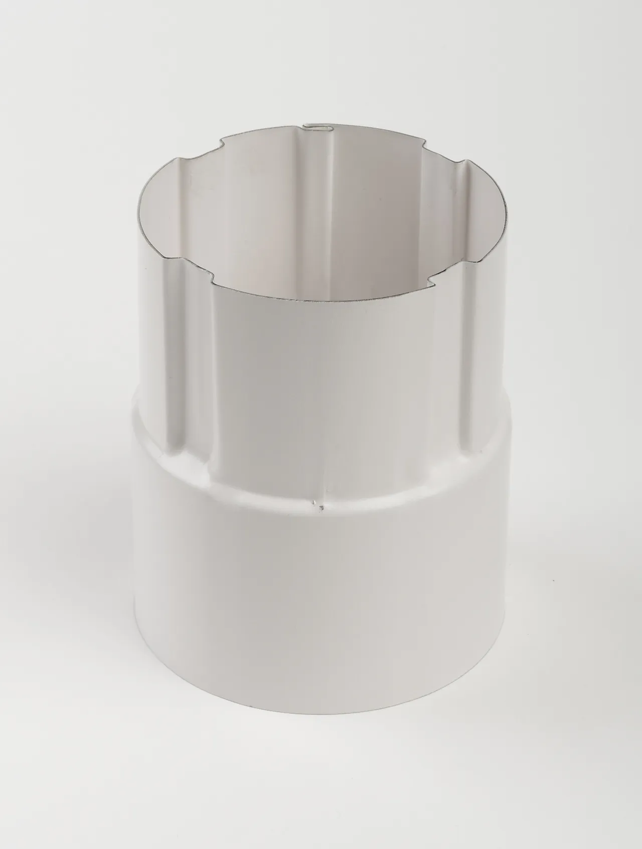 Nedløpsrørskjøte stål 75 mm hvit