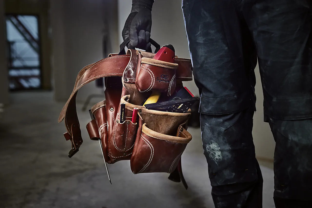 Verktøybelte skinn 15 lommer null - null - 2 - Miniatyr