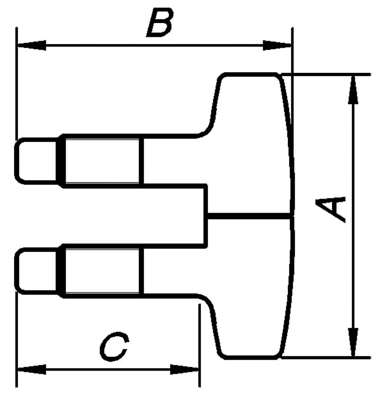 Innboringshengsel 34 mm forkrommet null - null - 2 - Miniatyr