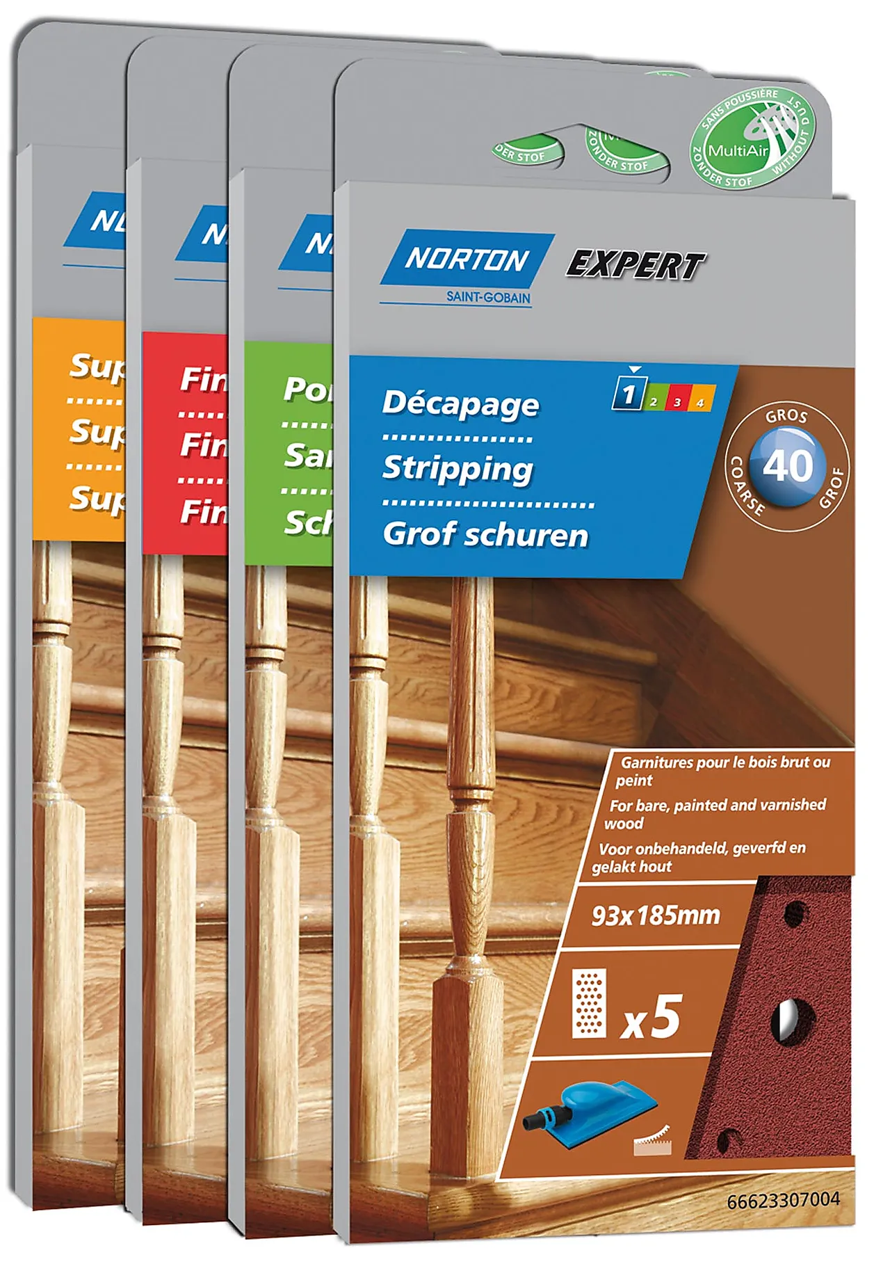 Slipeark borrelås 93x185 k120 tre Slipeark borrelås 93x185 k120 tre