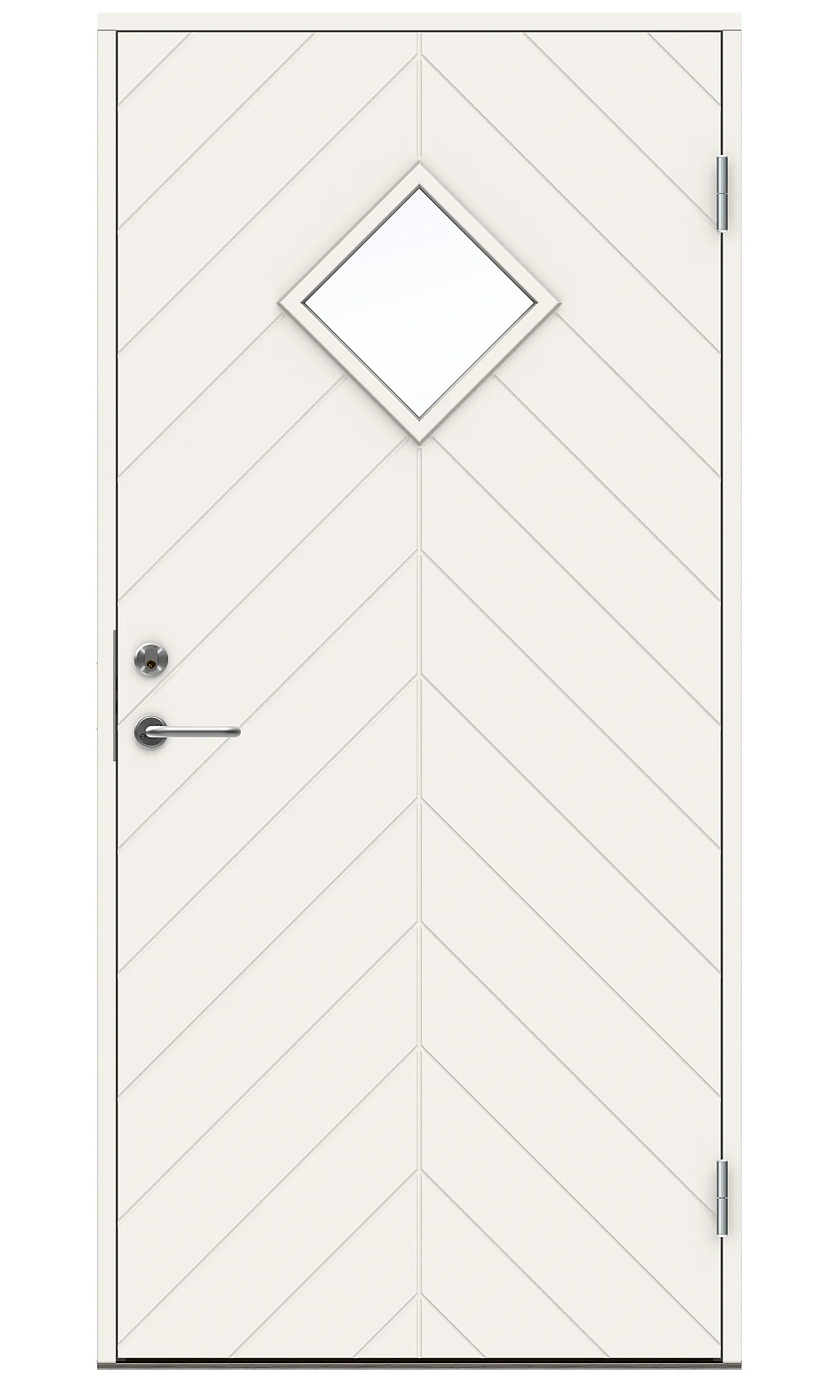 Dørsett yd p-1400 9x21v hvit ncs s0502-y klart glass