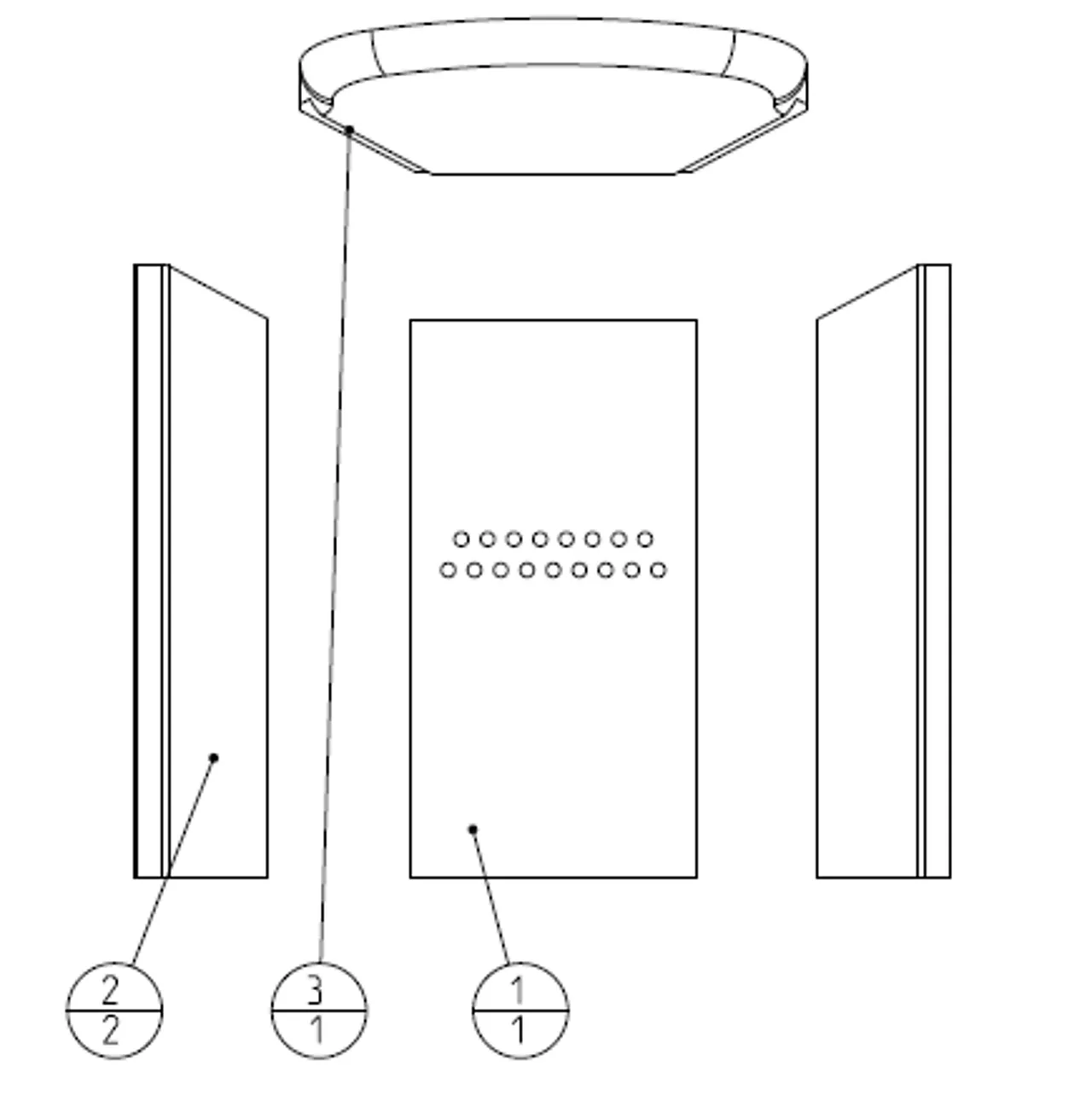 Brennplate sett F360/370 SPS