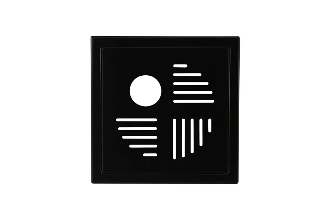 Slukrist klode 20x20 svart matt med uthugg