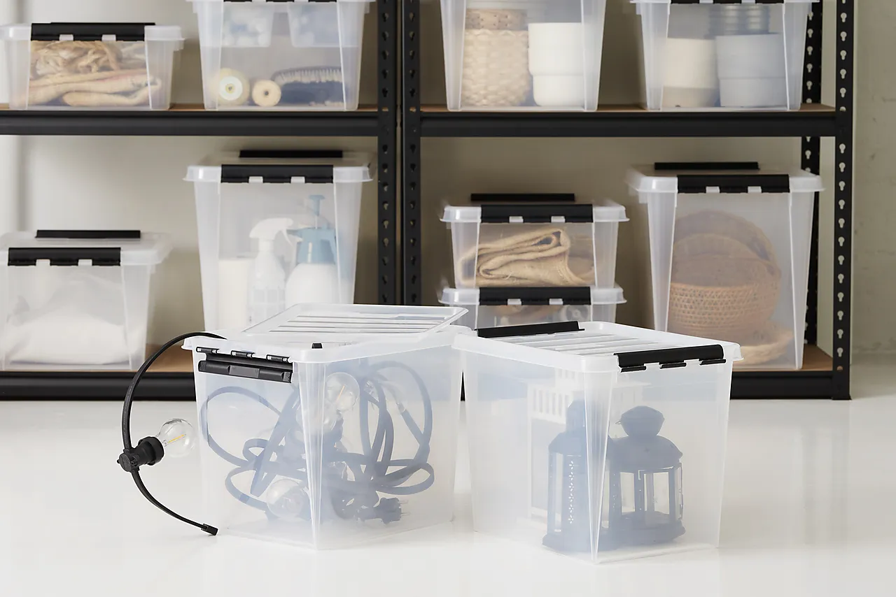 Oppbevaringsboks stor med lokk  60x40x43 cm null - null - 2 - Miniatyr