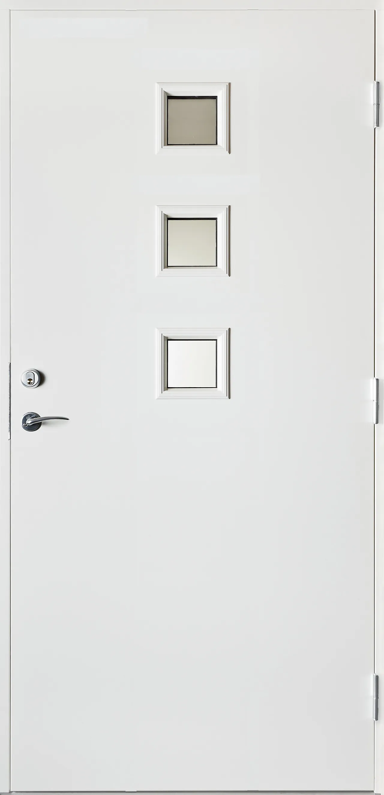 Ytterdør Ina hvit glass venstrehengslet 90x210 cm