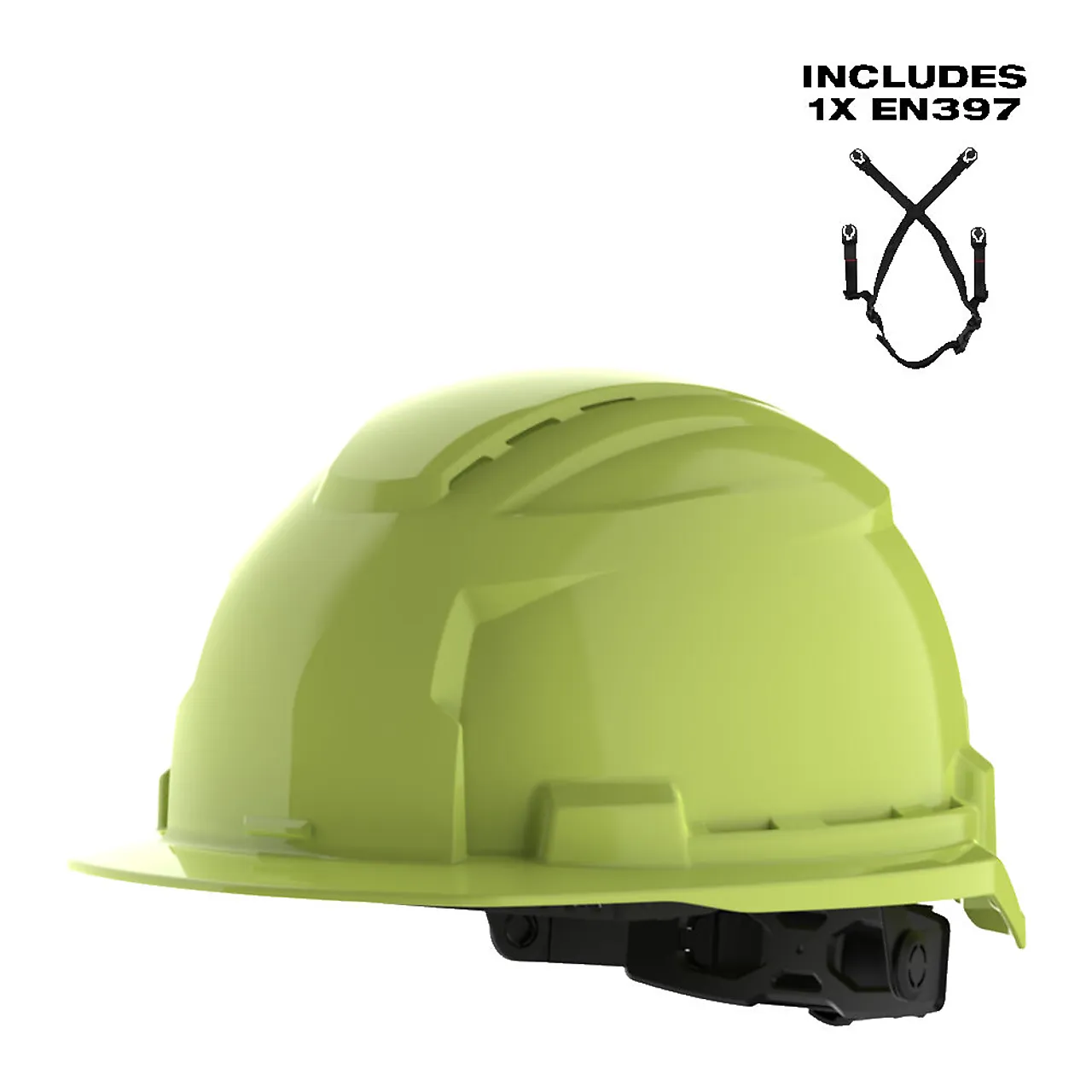 Milwaukee vernehjelm BOLT100 hi-vis gul vent