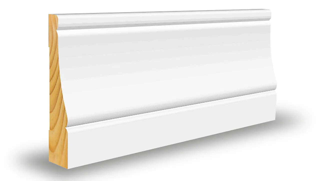 Kombilist furu hvit bomull S0502-Y 15x58x4400 mm Kombilist furu hvit bomull S0502-Y 15x58x4400 mm