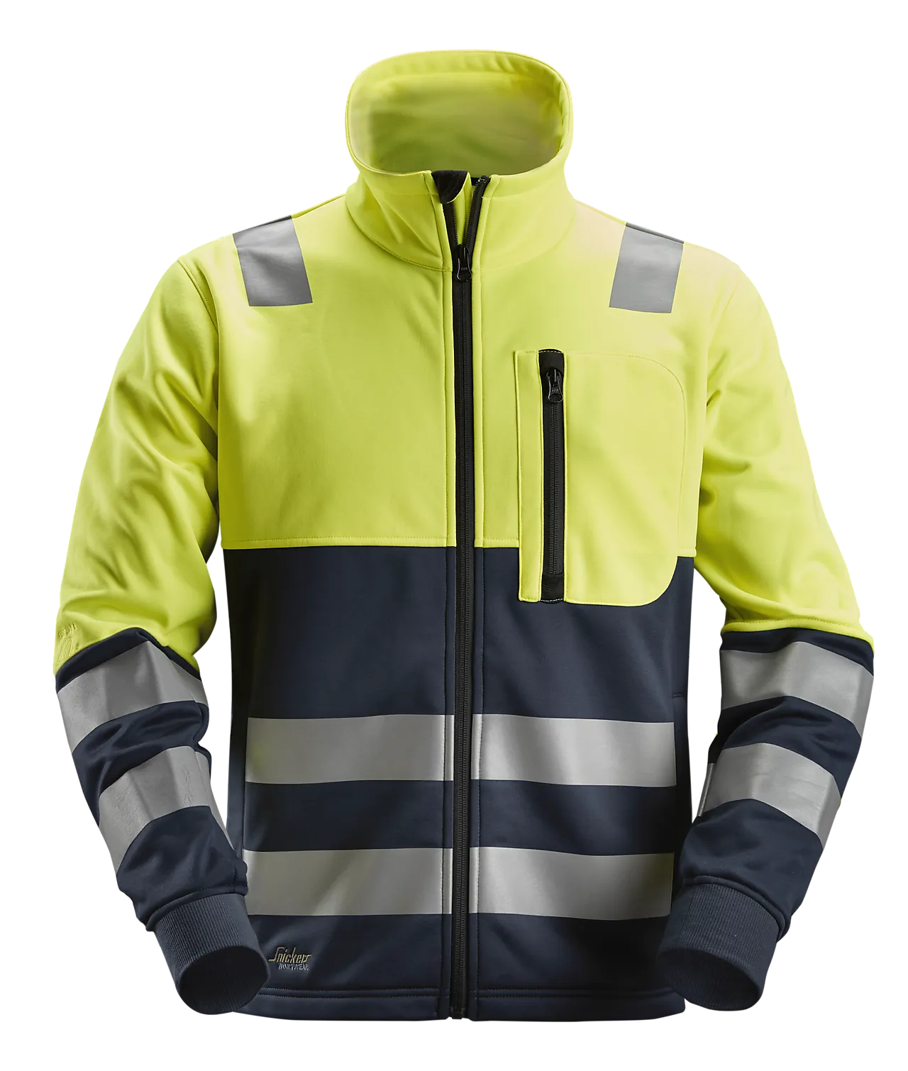 Fleecejakke gul/mørk blå XS Fleecejakke gul/mørk blå XS