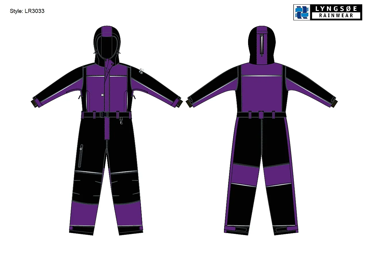 Vinterdress dame sort/lilla str XXL null - null - 3 - Miniatyr