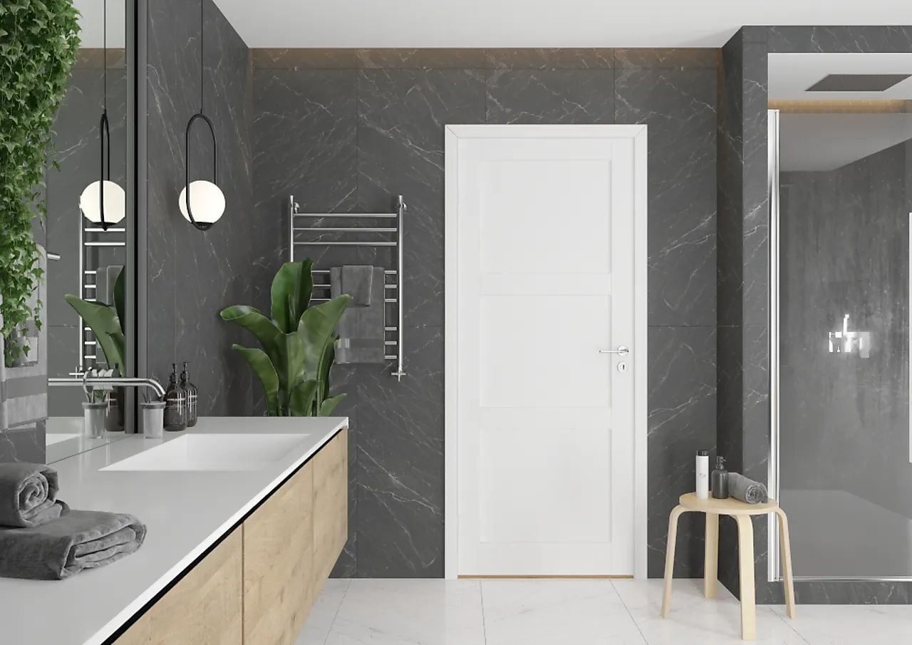 Scanflex Trend 3 dørblad hvit 80x210 cm null - null - 2 - Miniatyr