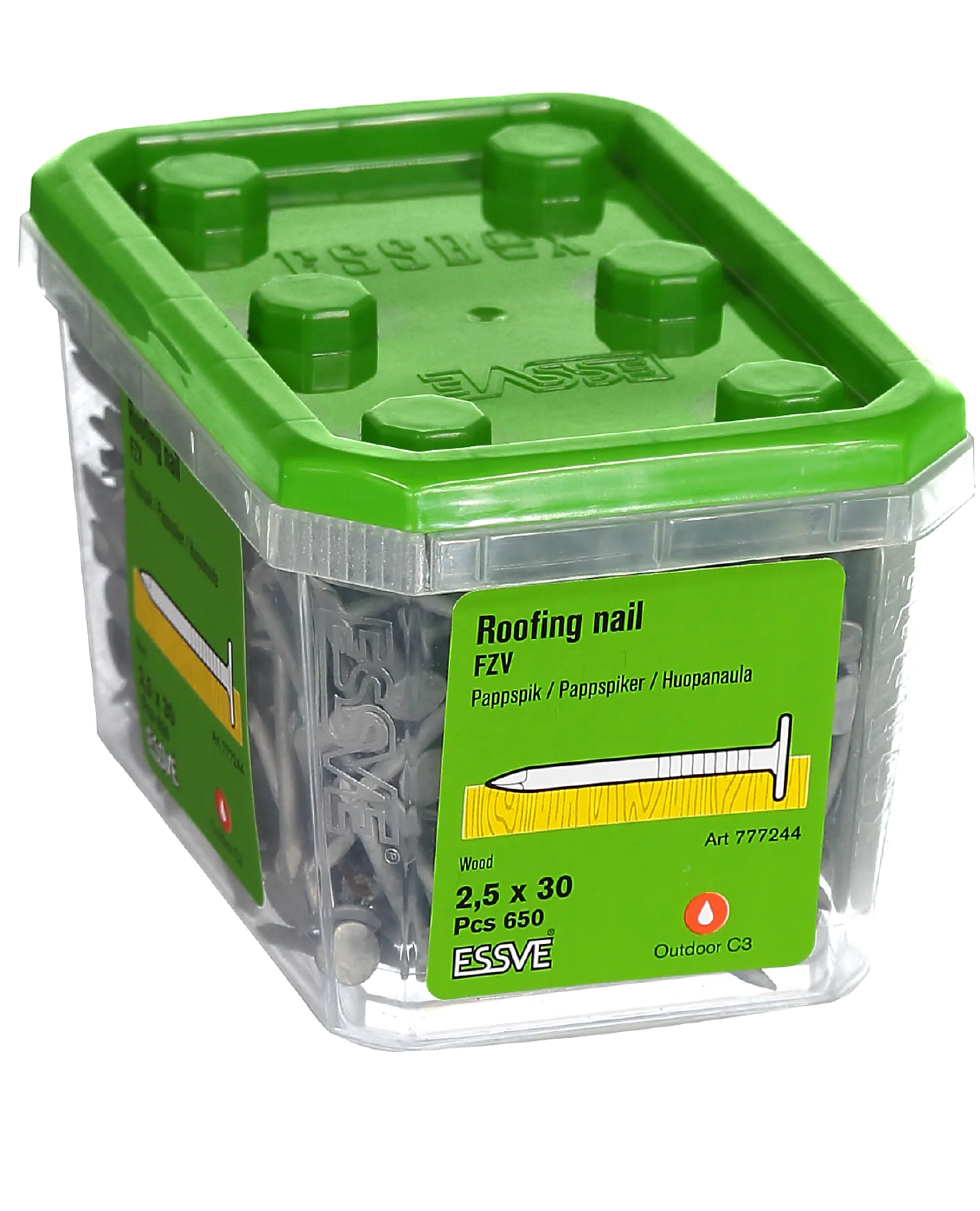 Pappspiker 2,5x30 fzv -650 varmforsinket stål null - 30 - 3 - Miniatyr