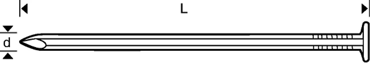 Spiker skarpka 20x1,2 fzb a100 a-100 blankforsinket stål null - 20 - 3 - Miniatyr