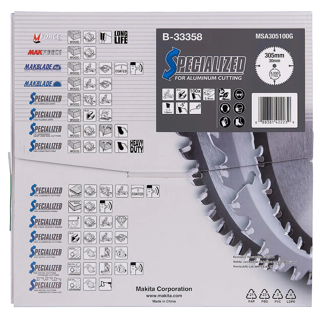 Sirkelsagblad til aluminium 305 x 30 mm 100 tenner null - null - 3 - Miniatyr