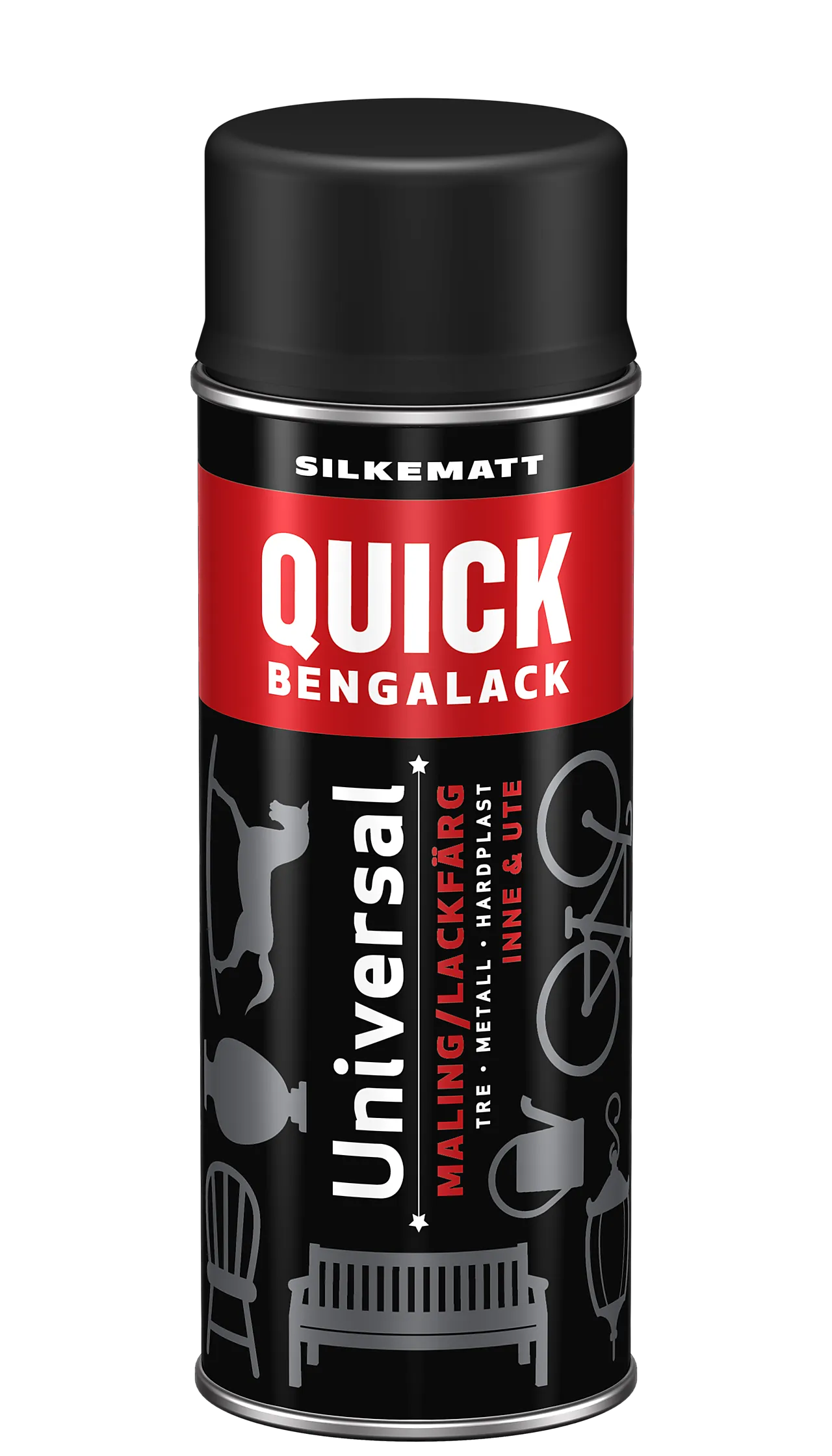 Bengalack spray sort silkematt 400 ml