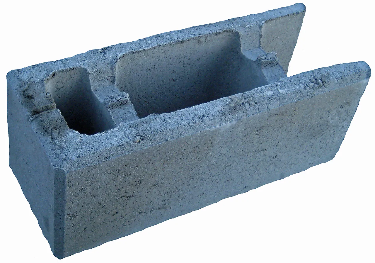 Forsk.blokk grå 20 cm hel ende 50x20x20 cm kombinert pall