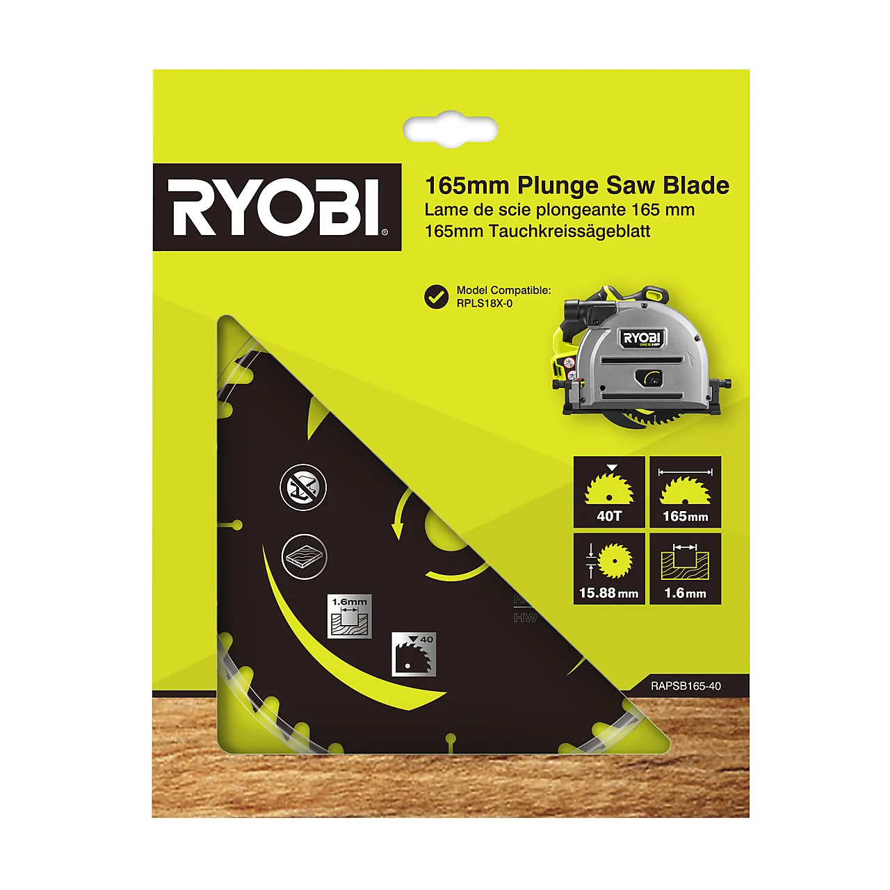 Dykksagblad 40 tenner 165 x 30 mm