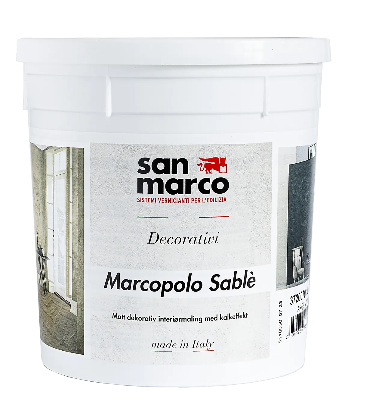 Tjæralin marcopolo matt sølv 1 l sable argento