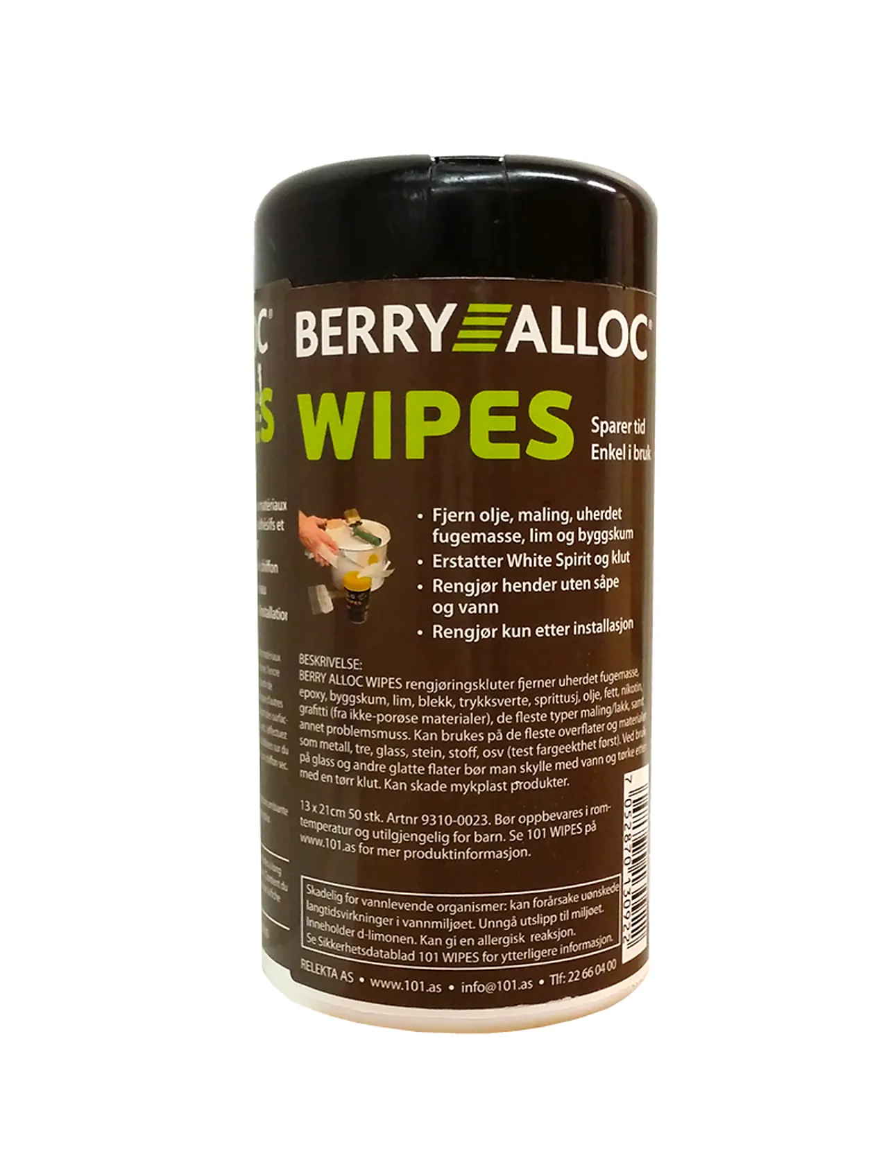 Våtserviett til våtromsplater 50 wipes per boks