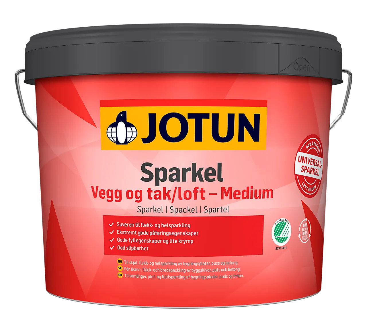 Sparkel vegg/tak medium 3 liter Sparkel vegg/tak medium 3 liter
