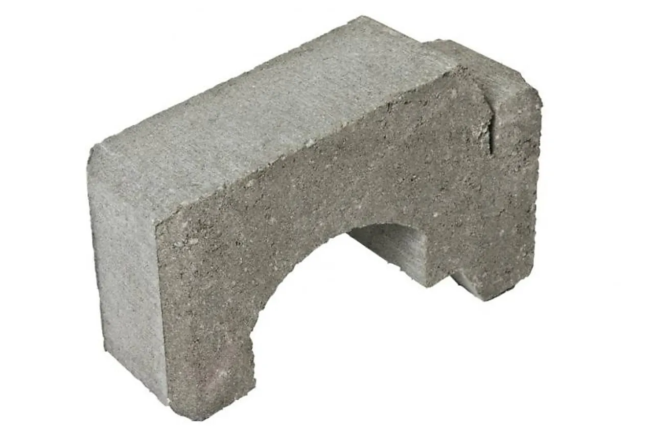 Støttemur mini 1/2 grå 12,5x34x17 cm Støttemur mini 1/2 grå 12,5x34x17 cm