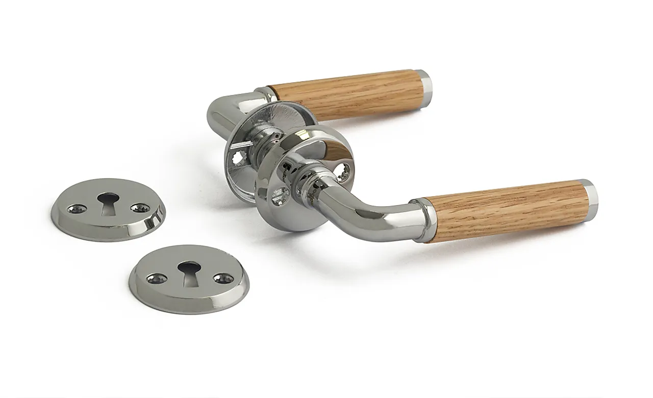 Dørvrider a385 innv eik/krom sb dt 38-42 mm