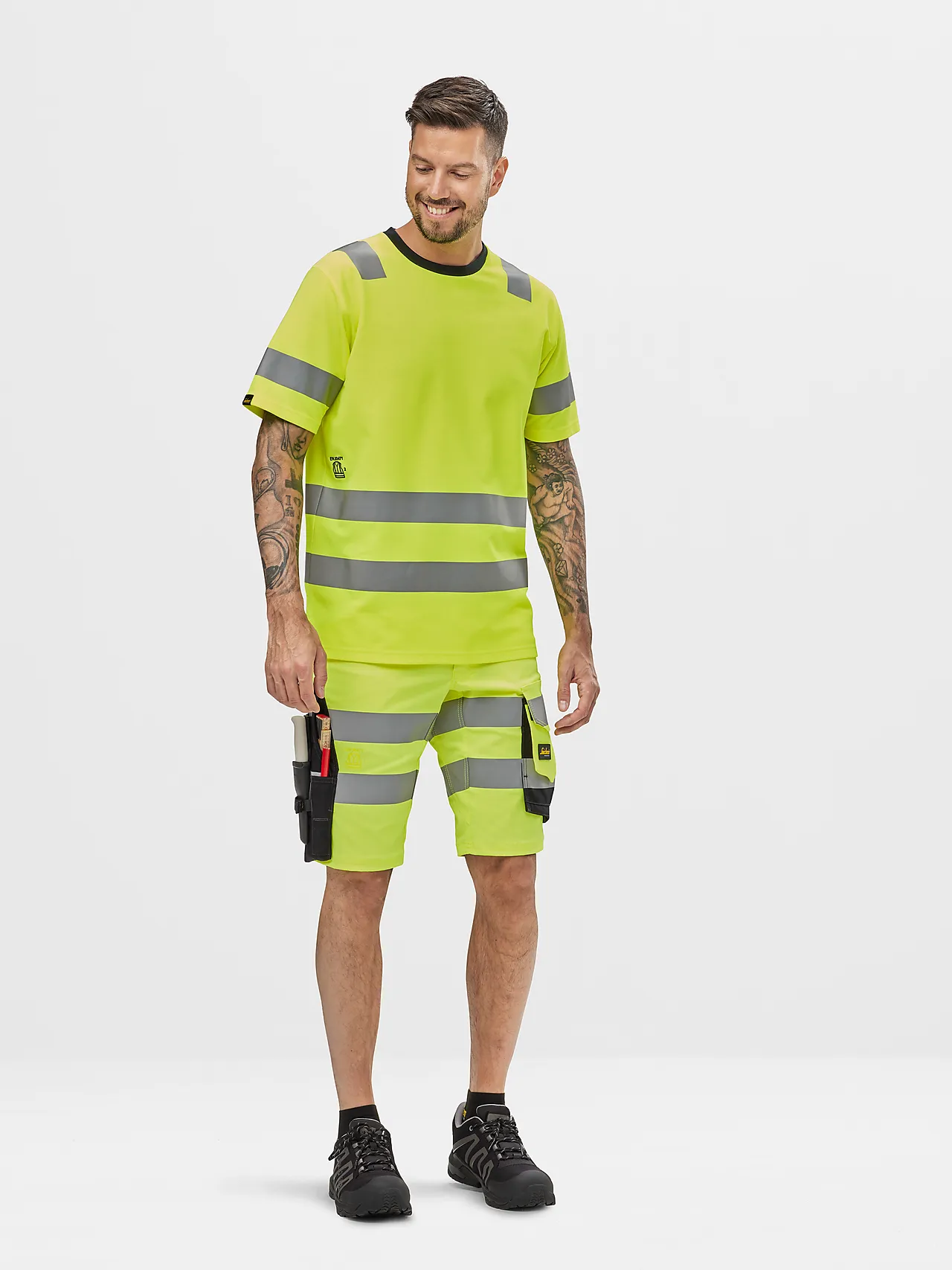 T-skjorte 2530 gul str XL Snickers Workwear null - XL - 2 - Miniatyr