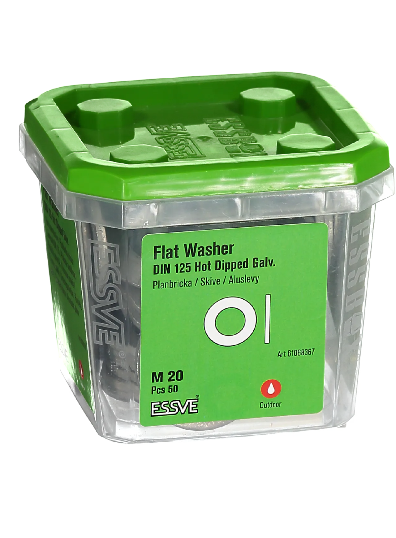 Underlagsskive m20 din 125 fzv -50 skive varmforsinket din125 - hv200 null - null - 2 - Miniatyr