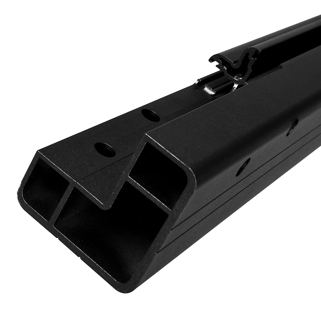 Hjørnestolpe utvendig 90° frontmontert sort Hjørnestolpe utvendig 90° frontmontert sort