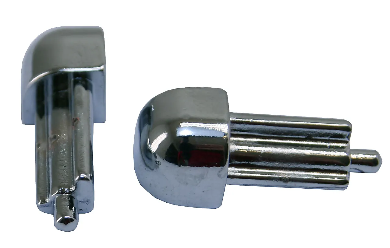 Hjørnestift utvendig krom aluminium 10 mm pakke a 2 stk Hjørnestift utvendig krom aluminium 10 mm pakke a 2 stk