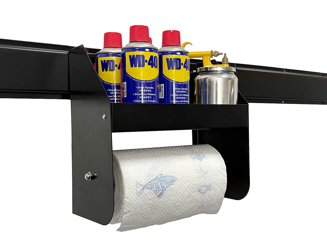 Hylle med tørkerullholder 325x152x297 mm null - null - 2 - Miniatyr